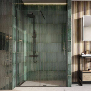 Scudo S8 Momentum 1700mm Gunmetal Sliding Wetroom Panel