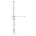 Scudo S8 Momentum 1700mm Gunmetal Sliding Wetroom Panel