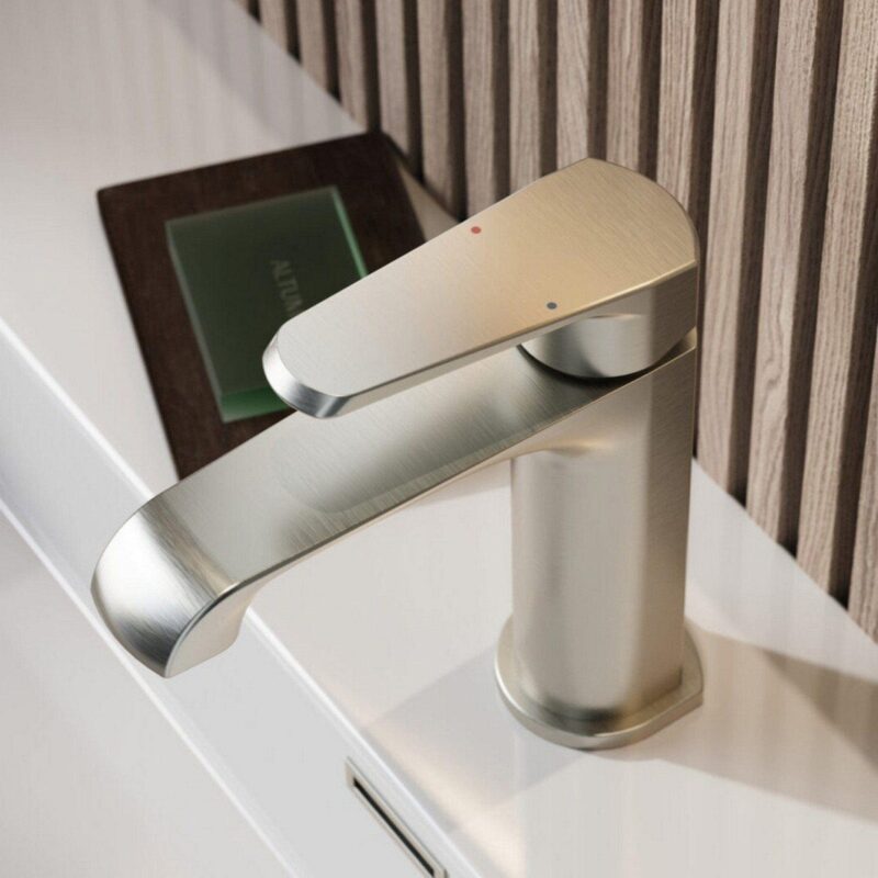 Scudo Montana Mini Mono Basin Mixer Tap Brushed Nickel