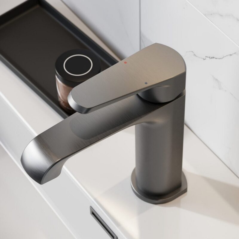 Scudo Montana Mini Mono Basin Mixer Tap Gunmetal