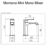 Scudo Montana Mini Mono Basin Mixer Tap Gunmetal
