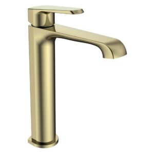 Scudo Montana Tall Mono Basin Mixer Tap Brushed Brass