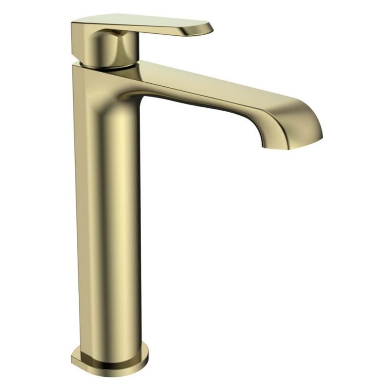 Scudo Montana Tall Mono Basin Mixer Tap Brushed Brass