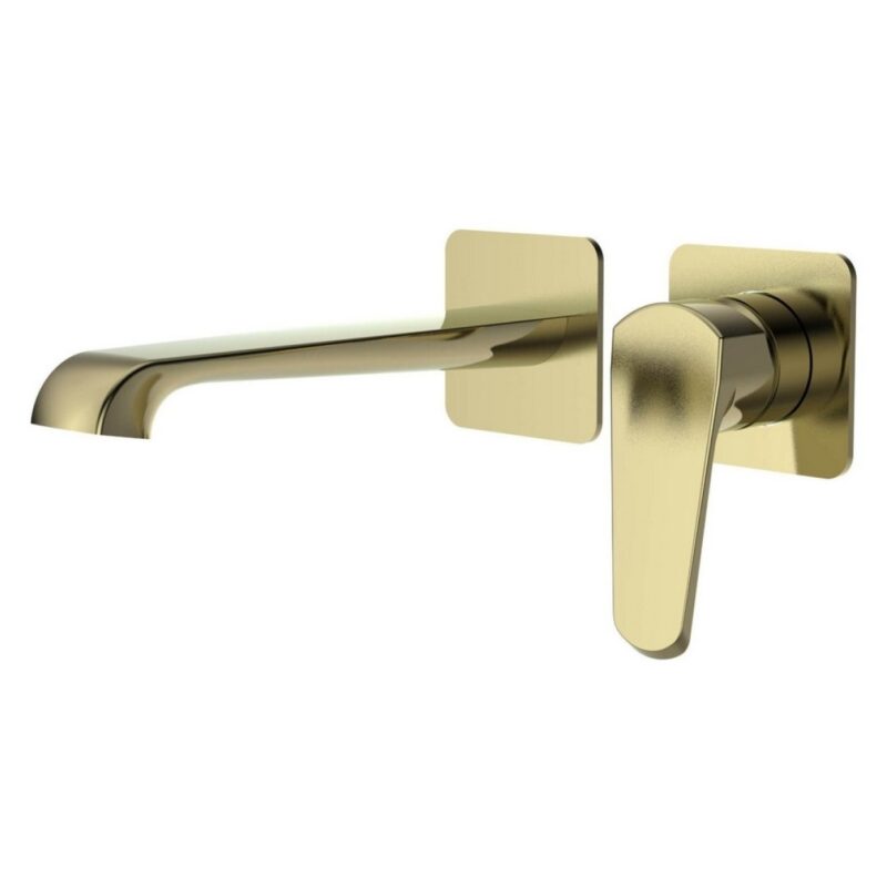 Scudo Montana Wall Basin Mixer Tap Brushed Brass Scudo Montana Wall Basin Mixer Tap Brushed Brass