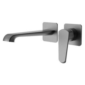 Scudo Montana Wall Basin Mixer Tap Gun Metal