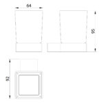 Scudo Mono Tumbler Holder Black