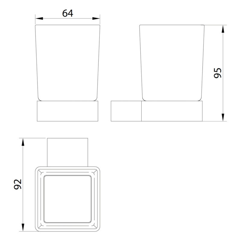 Scudo Mono Tumbler Holder Black