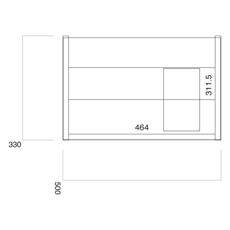 Scudo Muro 500 Wall Hung Cabinet Gloss White