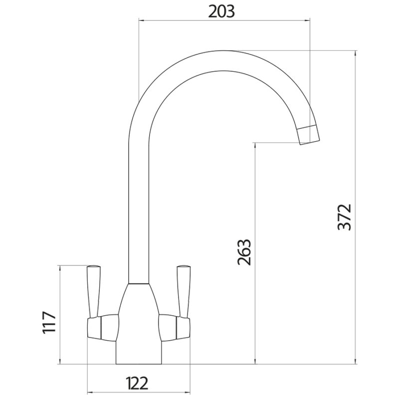 Scudo Marlo Kitchen Tap Brushed Nickel