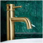 Scudo Core Tall Mono Basin Mixer Tap Brushed Brass
