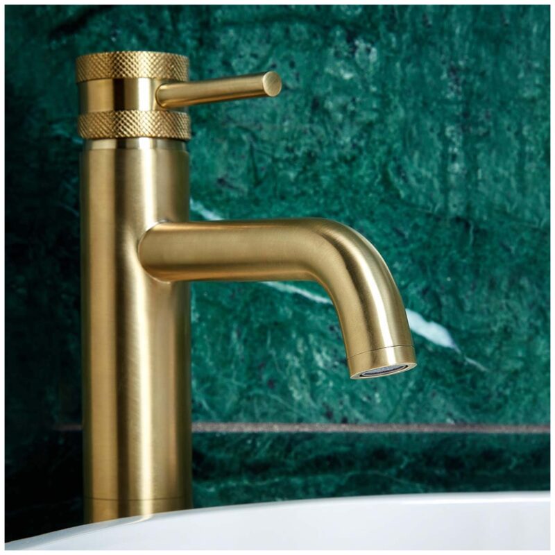 Scudo Core Tall Mono Basin Mixer Tap Brushed Brass