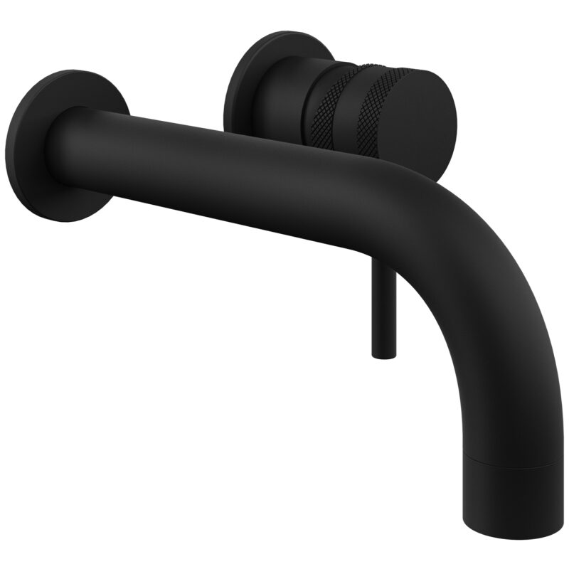 Scudo Core Wall Mounted Basin Tap Black