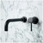 Scudo Core Wall Mounted Basin Tap Black
