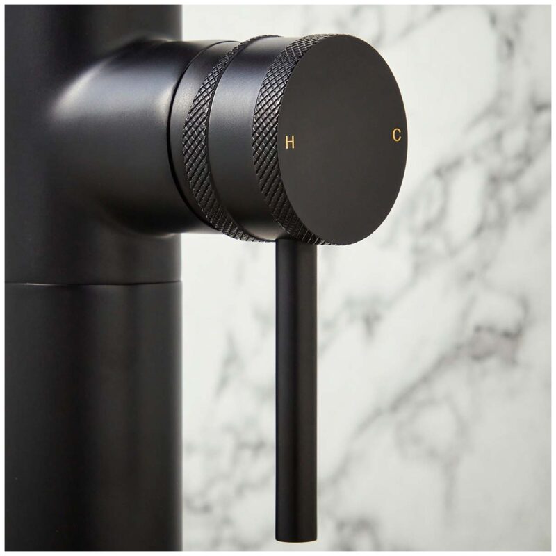 Scudo Core Freestanding Bath Shower Mixer Tap Black