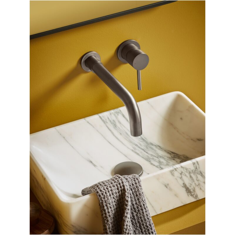 Scudo Core Wall Mounted Basin Tap Gunmetal