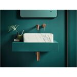 Scudo Core Wall Mounted Basin Tap Brushed Bronze