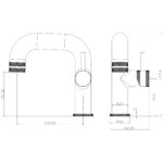 Scudo Core Side Lever Mono Basin Mixer Tap Brushed Brass