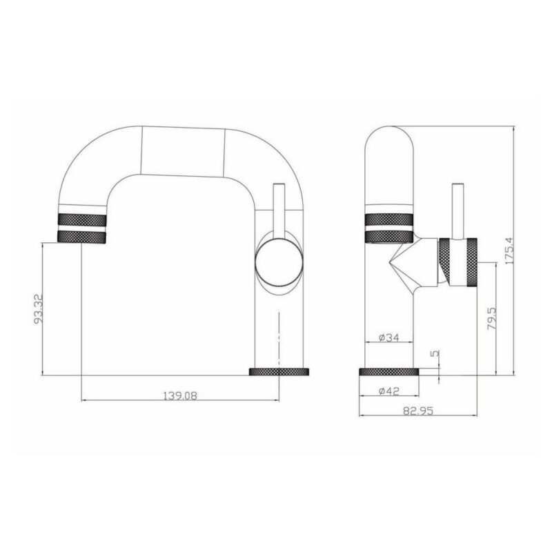 Scudo Core Side Lever Mono Basin Mixer Tap Chrome