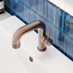 Scudo Core Side Lever Mono Basin Mixer Tap Brushed Bronze