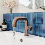 Scudo Core Side Lever Mono Basin Mixer Tap Brushed Bronze