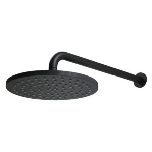 Scudo Core Round Shower Arm & Head Matt Black