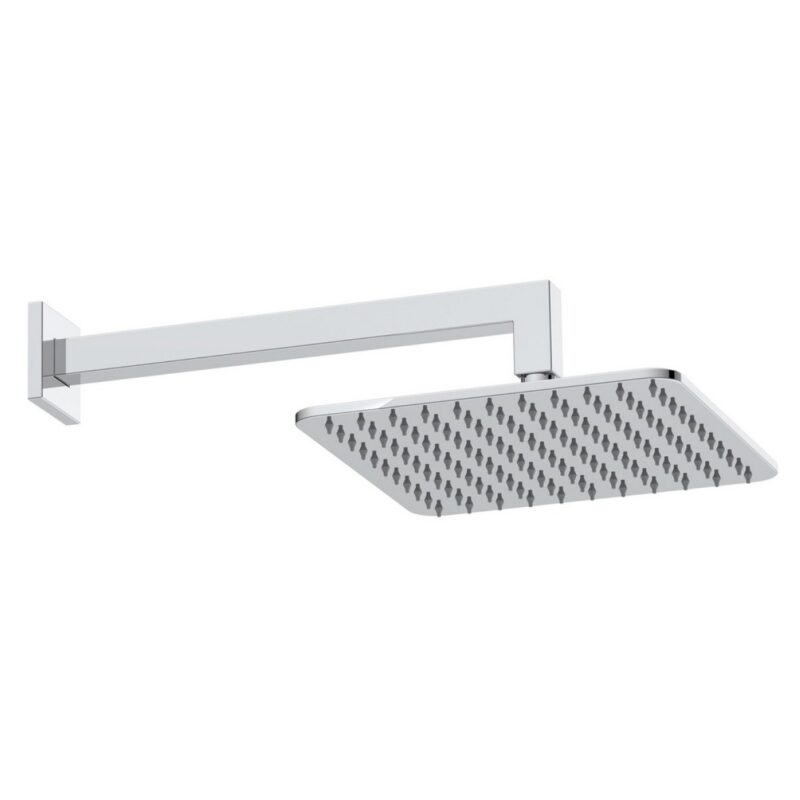 Scudo Square Shower Arm & Head Chrome