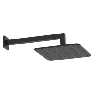 Scudo Square Shower Arm & Head Matt Black