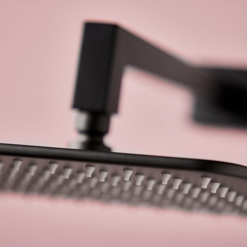 Scudo Square Shower Arm & Head Matt Black