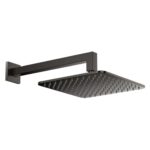 Scudo Square Shower Arm & Head Gunmetal