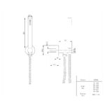 Scudo Shower Handset, Outlet & Holder Brushed Brass