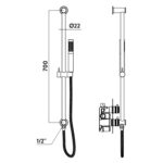 Scudo Slide Rail Kit Gunmetal