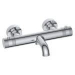 Scudo Core Wall Mounted Thermostatic Bath Shower Mixer Chrome