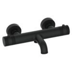 Scudo Core Wall Mounted Thermostatic Bath Shower Mixer Black