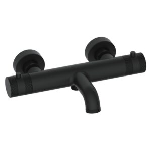 Scudo Core Wall Mounted Thermostatic Bath Shower Mixer Black