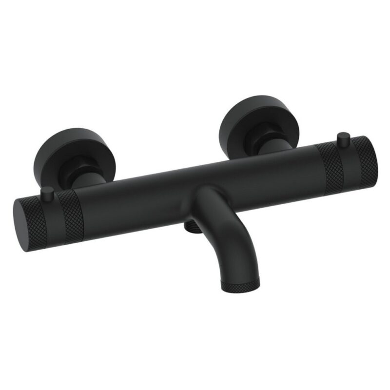 Scudo Core Wall Mounted Thermostatic Bath Shower Mixer Black Scudo Core Wall Mounted Thermostatic Bath Shower Mixer Black