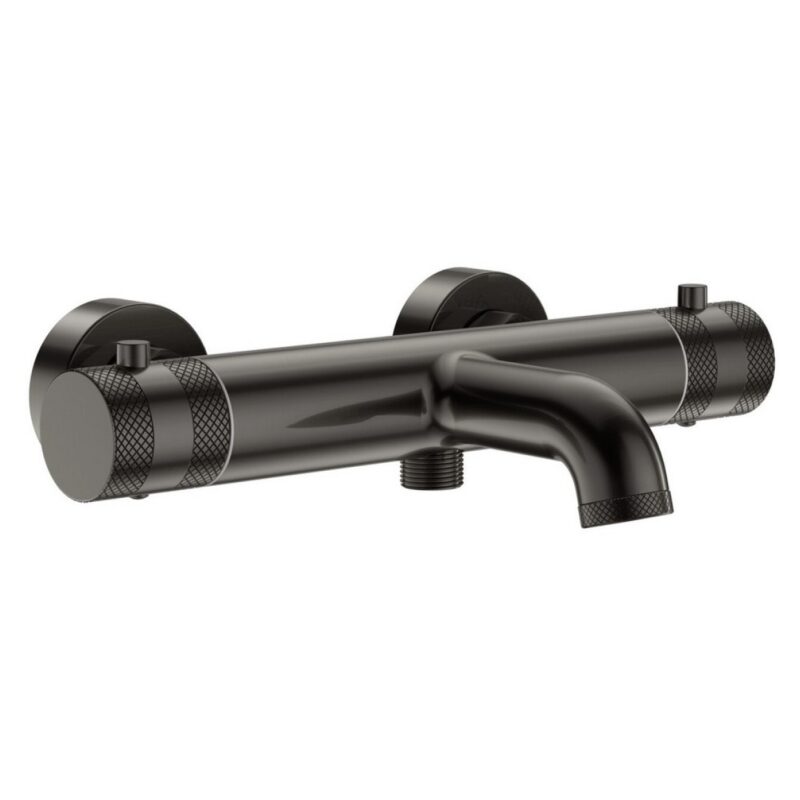 Scudo Core Wall Mounted Thermostatic Bath Shower Mixer Gun Metal Scudo Core Wall Mounted Thermostatic Bath Shower Mixer Gun Metal