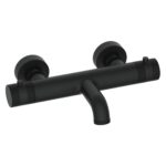 Scudo Core Thermostatic Wall Bath Filler Black