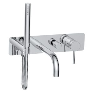 Scudo Core Wall Bath Shower Mixer Chrome