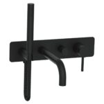 Scudo Core Wall Bath Shower Mixer Matt Black