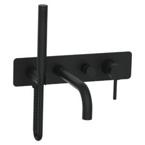 Scudo Core Wall Bath Shower Mixer Matt Black