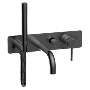 Scudo Core Wall Bath Shower Mixer Gunmetal