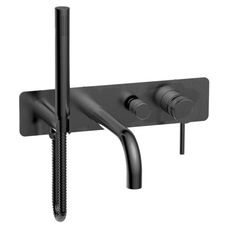 Scudo Core Wall Bath Shower Mixer Gunmetal Scudo Core Wall Bath Shower Mixer Gunmetal