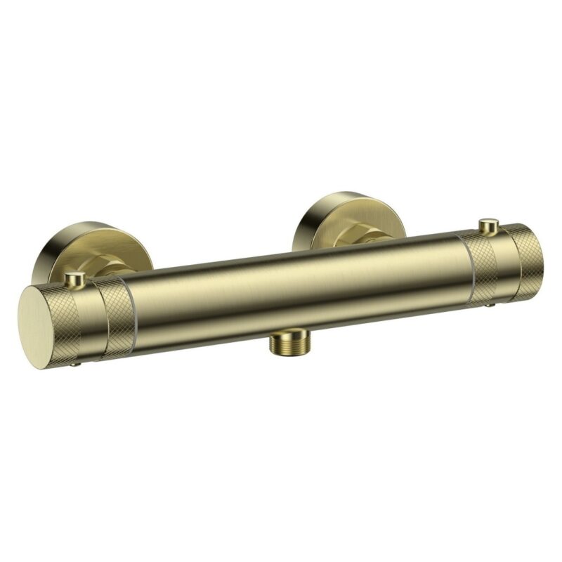 Scudo Core Bar Shower Valve Brushed Brass