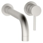 Scudo Core Wall Mounted Basin Mixer Tap Brushed Nickel