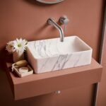 Scudo Core Wall Mounted Basin Mixer Tap Brushed Nickel