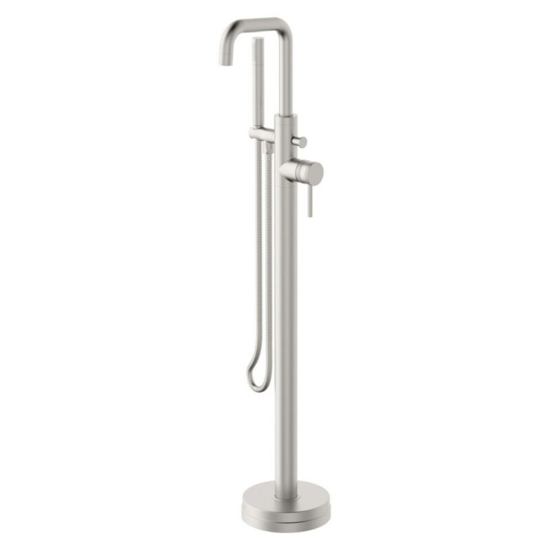 Scudo Core Freestanding Bath Shower Mixer Brushed Nickel Scudo Core Freestanding Bath Shower Mixer Brushed Nickel