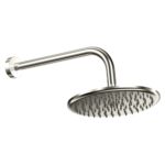 Scudo Round Shower Arm & Head Brushed Nickel