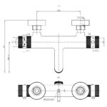 Scudo Core Wall Mounted Thermostatic Bath Filler Brushed Nickel
