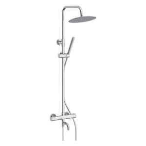 Scudo Core Round Bath Filler Wall Mounted Shower Chrome