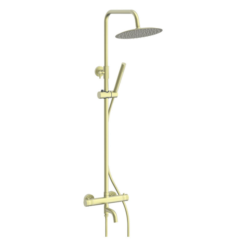 Scudo Core Round Bath Filler Wall Mounted Shower Brass Scudo Core Round Bath Filler Wall Mounted Shower Brass
